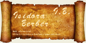 Isidora Berber vizit kartica